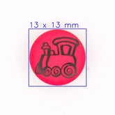 Speelse Rode Treinknoop voor Kinderkleding - 13x13 mm Knopen KNP00073